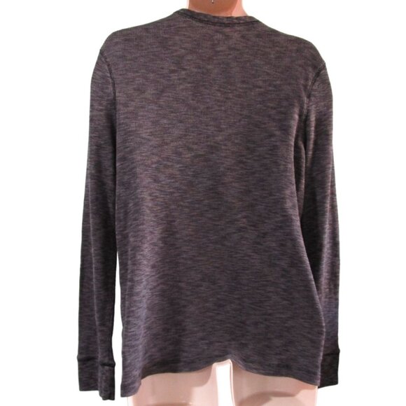 Rock Republic XXL Henley Charcoal Heather Metal Button Long Sleeve Thermal EUC - Picture 2 of 16